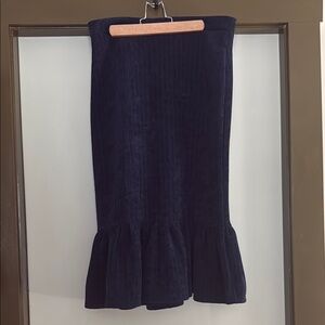 Maeve by Anthropologie Elegant Navy Blue Peplum Skirt